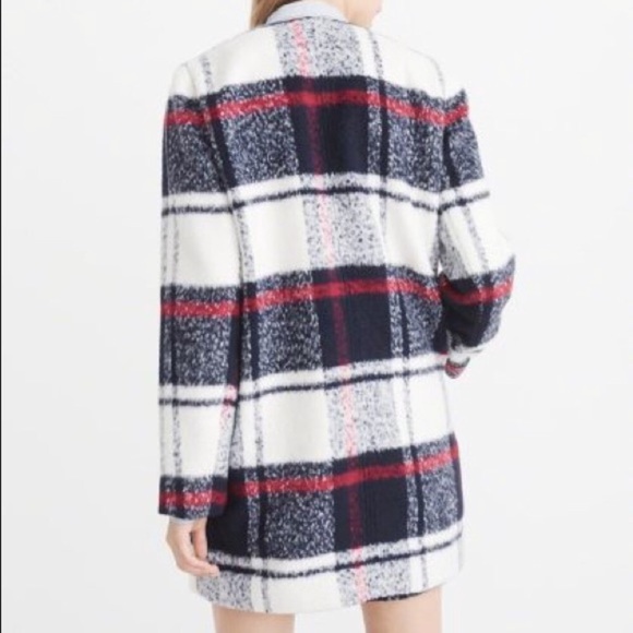 NWT Abercrombie & Fitch Plaid Coat Size Small - Picture 2 of 2